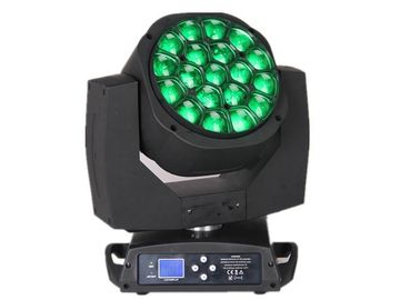 19x12w RGBW 4in1 Zoom Led Big Bee Eyes Moving Head دیسکو چراغ مرحله ای / نور DJ سبک نور