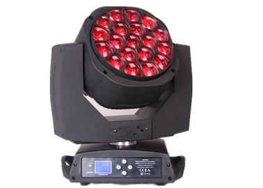 19x12w RGBW 4in1 Zoom Led Big Bee Eyes Moving Head دیسکو چراغ مرحله ای / نور DJ سبک نور