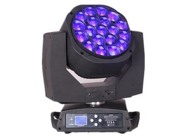 19x12w RGBW 4in1 Zoom Led Big Bee Eyes Moving Head دیسکو چراغ مرحله ای / نور DJ سبک نور