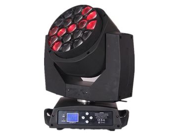 19x12w RGBW 4in1 Zoom Led Big Bee Eyes Moving Head دیسکو چراغ مرحله ای / نور DJ سبک نور