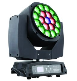 Rgbw 19 * 1 5W چراغ چرخش چرخ سر چرخان با زاویه زوم 4 تا 60 درجه