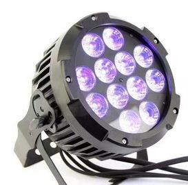 12 عدد * 18 وات 6 در 1 RGBWA UV اشعه ماوراء بنفش در فضای باز / ضد آب چراغ PAR چراغ