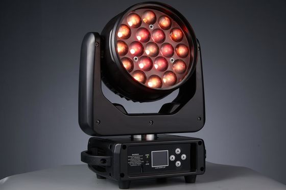 19LEDs زوم LED حرکت چراغ سر برای باشگاه شبانه کنسرت موسیقی مهمانی