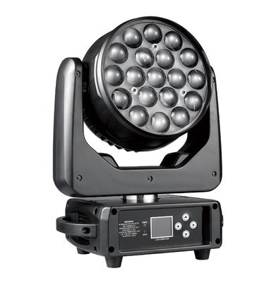 19LEDs زوم LED حرکت چراغ سر برای باشگاه شبانه کنسرت موسیقی مهمانی