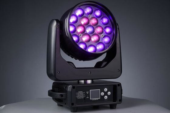 19LEDs زوم LED حرکت چراغ سر برای باشگاه شبانه کنسرت موسیقی مهمانی