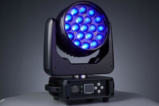 19LEDs زوم LED حرکت چراغ سر برای باشگاه شبانه کنسرت موسیقی مهمانی