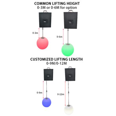 2m DMX چراغ های حرکتی بالا بردن توپ Kinetic LED Ball Light LED بالا بردن توپ نور