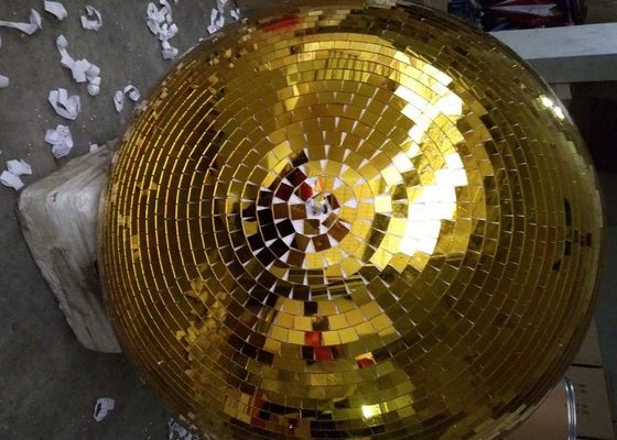 120CM آینه طلایی توپ دیسکو چراغ مرحله چرخش توپ