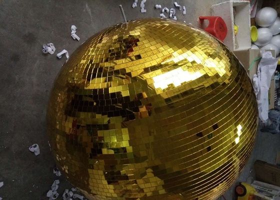 120CM آینه طلایی توپ دیسکو چراغ مرحله چرخش توپ