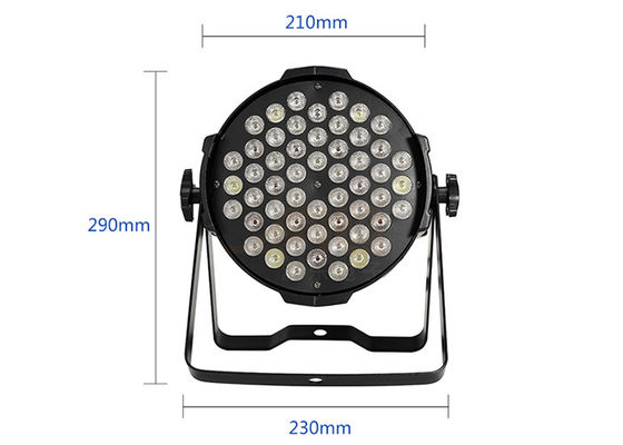 54x3w RGBW 3 IN 1 LED Par Can Lights 100٪ Electronic Dimming