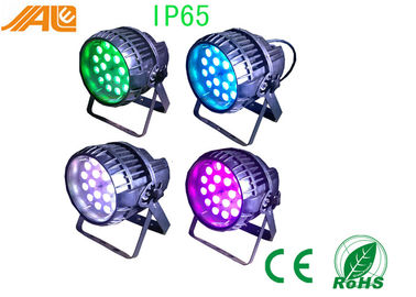رنگارنگ 18 × 10W Rgbw 4 در 1 چراغ Par LED در فضای باز با زوم قرمز سبز آبی روشنایی سفید