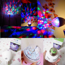 کنترل صدای 3W دیسکو چراغ مرحله RGB کریستال سحر و جادو چرخش توپ