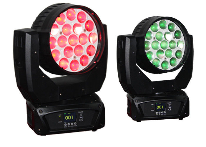 540 درجه پان 270 درجه شیب 19 عدد 12W RGBW 4in1 چراغ سر متحرک LED زوم شستشو چراغ سر متحرک