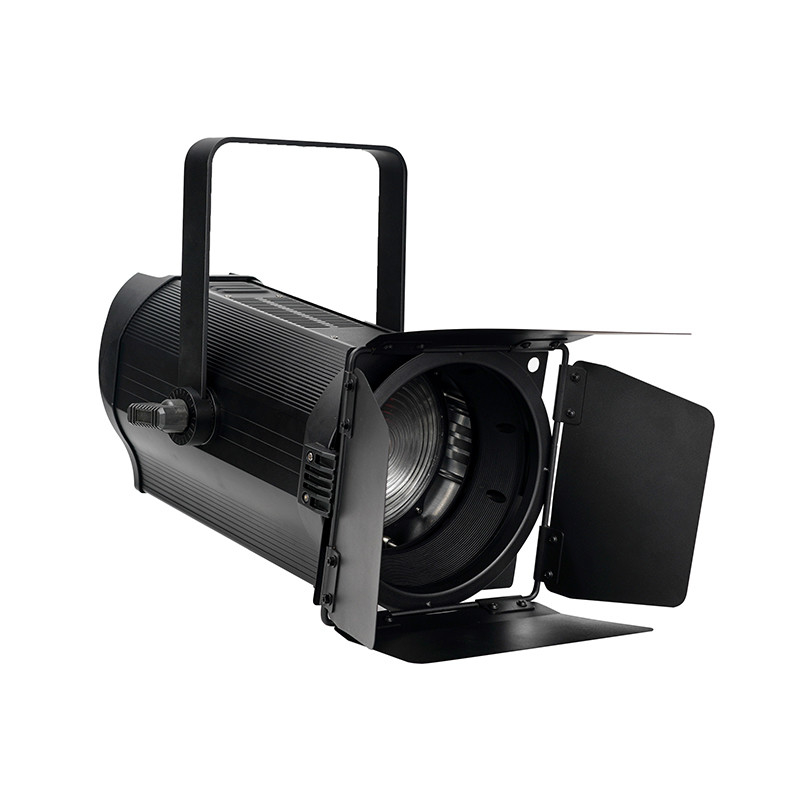 نورپردازی صحنه تئاتر نقطه ای Fresnel 200 واتی 3200k یا 5600k Fresnel Lights Black Housing Shell