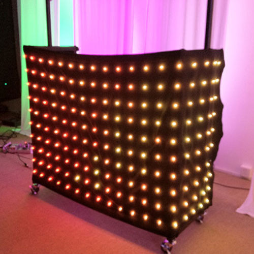 1 × 2 میلی متر RGB 3in1 رنگارنگ LED پرده های ویدئویی، دکوراسیون حرفه ای پرده نور LED