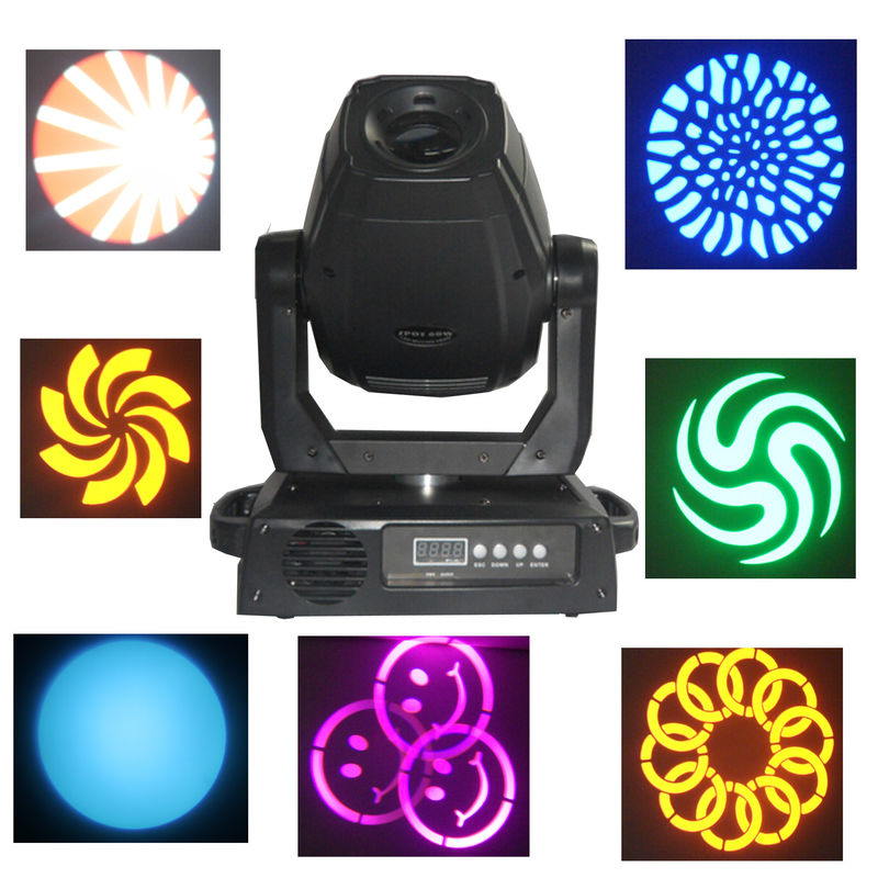 نورپردازی مرحله ای روشنایی مرحله ای 60w / 75w Gobo LED Moving Head Light