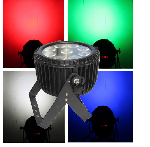 Ip65 9pcs 10w Rgbw 4in1 Outdoor Waterproof Led Par Can 64 با شش اثر رنگین کمان