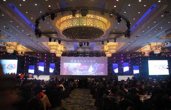 سوپر روشن RGB 6 × 4 متری LED ستاره پرده، پارچه پرده پس زمینه برای پس زمینه مرحله